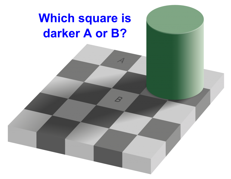 Perceptions Are Misleading: Which Square Is Darker? | Wolff Consulting ...